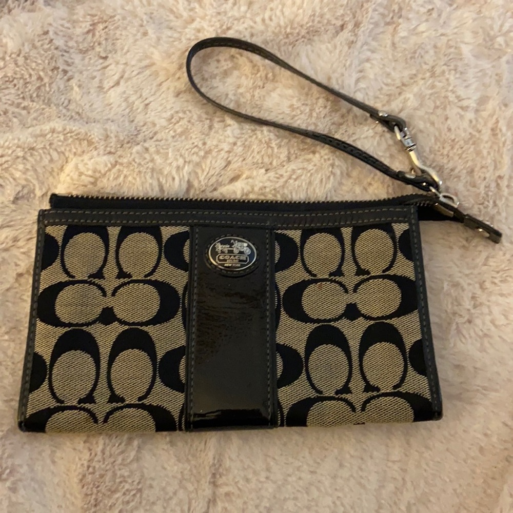Black Coach Wristlet